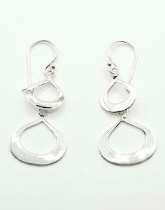 Sterling Silver Genie Hoop Earrings