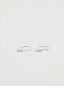 Furniture: Sterling Silver Triple Crystal Earrings