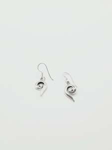 Sterling Silver Koru Hook Earrings