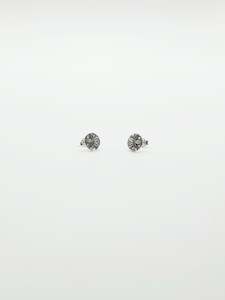 Sterling Silver Circle Flower Studs