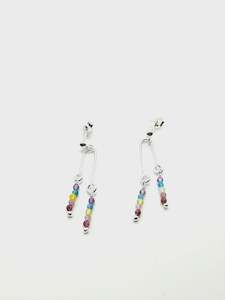 Furniture: Sterling Silver Chandelier Bead Earrings