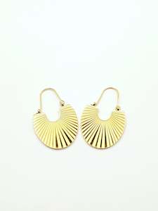 Furniture: Gold Fan Earrings