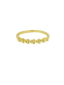 Gold Flower Chain Ring