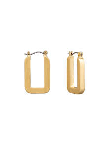 Gold Rectangle Earrings