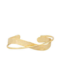 Furniture: Gold Scratched Twist Bangle