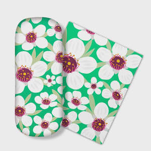 Furniture: Bright Botanical Manuka Glasses Case w Lens Cloth