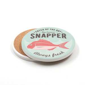 Furniture: NZ Seafood Snapper Ceramic Coaster