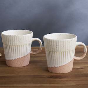 Stoneware Dipped Mugs - set of 2 (SALE)