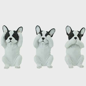 Ceramic Frenchies - set of 3