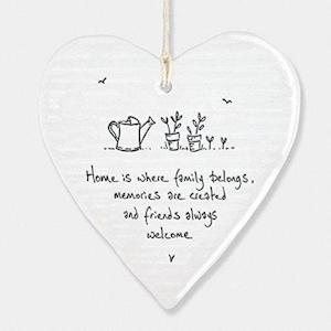 Furniture: Porcelain Hanging Heart - Home Is...