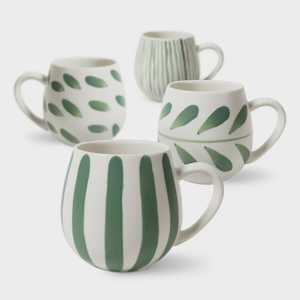 Robert Gordon Hug Me Mugs - Olive Brush Set of 4