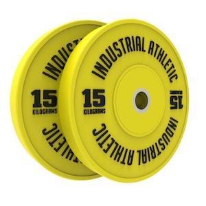 15kg HD Bumper Plates Yellow/Pair