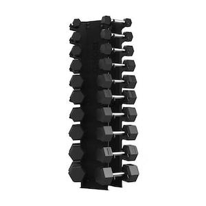 1-10kg Hex Dumbbell Set + Tower