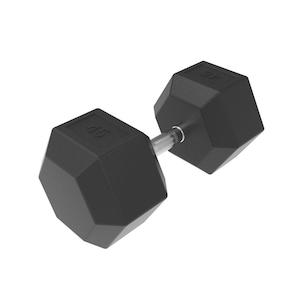 45kg HD Rubber Hex Dumbbell