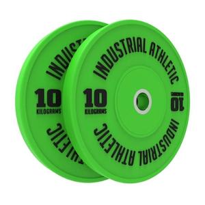 10kg HD Bumper Plates - Green/Pair