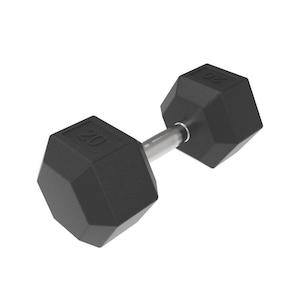 20kg HD Rubber Hex Dumbbell