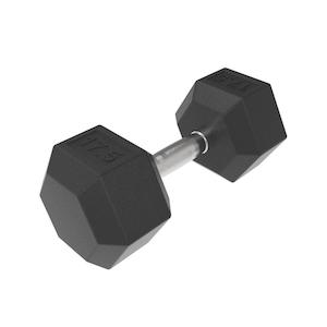 17.5kg HD Rubber Hex Dumbbell