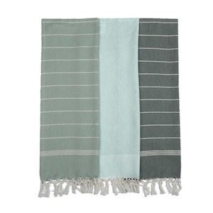 Fringe Tea Towel – Green