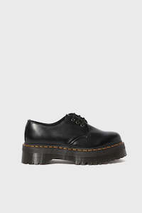 Clothing: 1461 Quad 3 Eye Shoe - Black Polished Smooth