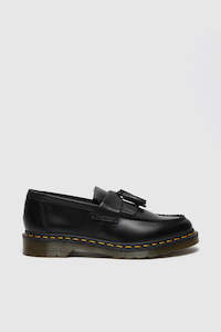 Clothing: Adrian Tassel Leather Loafers - Black Smooth