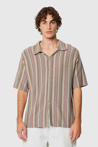 Clothing: Crochet Summer Shirt - Multi Stripe