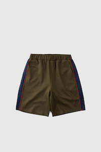 Clothing: Love Yourself Shorts - Olive Brown / Navy