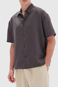 Clothing: Brook Short Sleeve Shirt - Washed Black