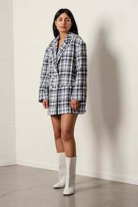 Clothing: Gilot Blazer - Tartan Linen