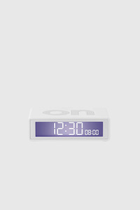 Clothing: Flip+ Clock Reversible Alarm Clock - Rubber White