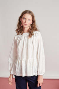 Clothing: Rococo Blouse - White Paisley