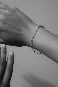 Paperclip Light Bracelet - Sterling Silver