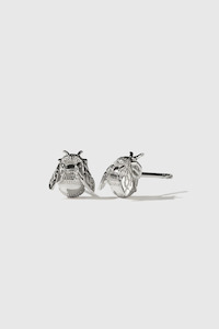 Bee Stud Earrings - Sterling Silver