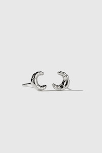 Croissant Stud Earrings - Sterling Silver