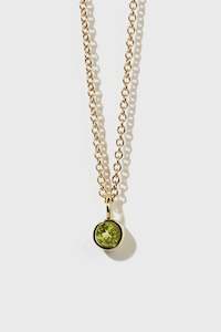 Cosmo Charm Necklace - Gold Plated / Peridot