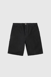 Single Knee Short - Black Rinsed