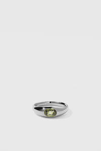 Claude Ring - Sterling Silver / Green Sapphire