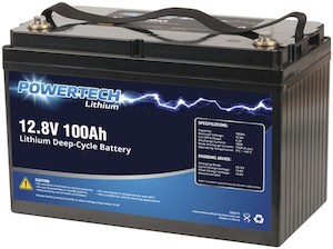 Powertech 12.8V 100Ah Lithium Battery – Infinity RV Infinity Caravans Motorhom…