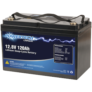 Powertech 12.8V 120Ah Lithium Battery – Infinity RV Infinity Caravans Motorhom…