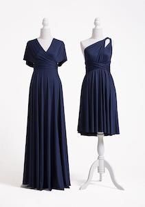 Infinity Dresses: Navy Blue Multiway Infinity dress