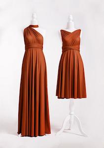 Burnt Orange Multiway Infinity Dress