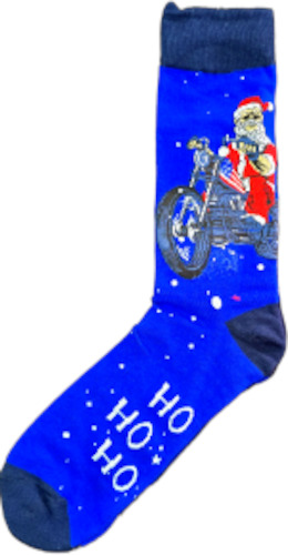 Products: Sloth Sox- Santa on a BIKE Socks