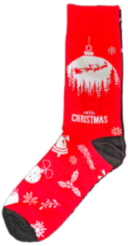 Sloth Sox- Merry Christmas RED Socks