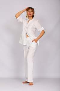 Clothing: Pure Linen Shirt Ginevra - PosiTiamo