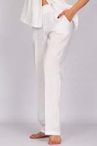 Clothing: Pure Linen Trousers Ischia - PosiTiamo