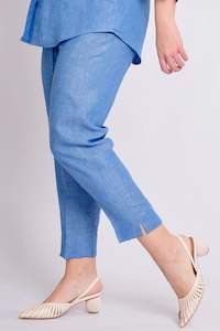 Clothing: Pure Linen Trousers Caprese -  PosiTiamo