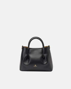 Clothing: Genuine Leather Small Tote Candy Black - Cuoieria Fiorentina