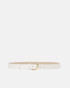 Genuine Leather Belt White - Cuoieria Fiorentina