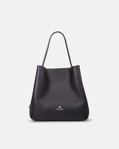 Genuine Leather Bucket Bag Candy  Black - Cuoieria Fiorentina