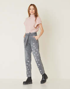 Denim with Belt Grey - Manila Grace