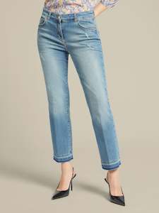 Clothing: Kick flare jeans in sustainable cotton - Elena Miro